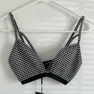 PLT Checkered Bralette Top